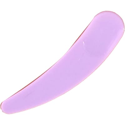 Spatule Cosmétique Cuillère Mini Courbée Cuillère Cosmétique en Plastique Maquillage Crème Visage Cuillère pour Mélanger pink