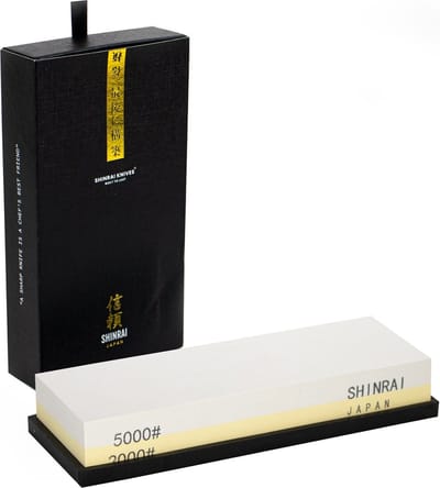 Shinrai Knives - Tweezijdige Wetsteen - Slijpsteen voor messen - Wetsteen - Grit 2000 5000 - Geleverd in luxe geschenkdoos