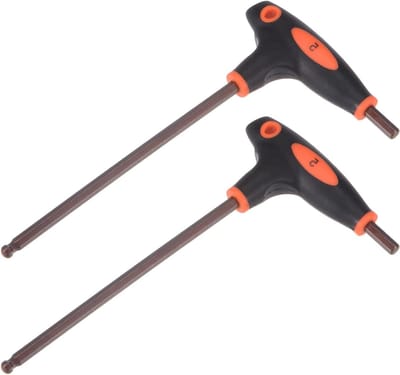 Set van 2 Stuks 5mm Ball End Inbussleutels, T-Handgreep Hexagon Sleutels, Duurzaam S2 Staal voor Onderhoud en Reparatie