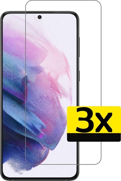 Screenprotector - Geschikt voor Samsung Galaxy S21 - 3 Stuks - Volledige Dekking - Beschermglas - Gehard Glas - Tempered Glass - Screen Protector