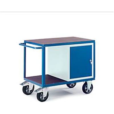 Werkplaatswagen voor zware belasting met stalen kast, 1000 x 700 mm, draagvermogen 1000 kg