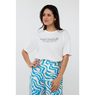 EsQualo T-shirt Wide Magique Off White Maat: S | Tops Outlet | Dames | Wit