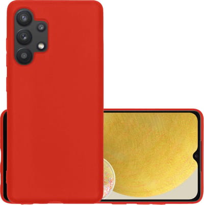 Hoesje - Geschikt voor Samsung Galaxy A13 4G - Sterk & Shockproof - Hoes Cover - Siliconen Case - Rood