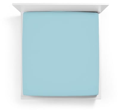 Bella Donna Hoeslaken Jersey Eenpersoons licht turquoise - 0518 90/190-100/220
