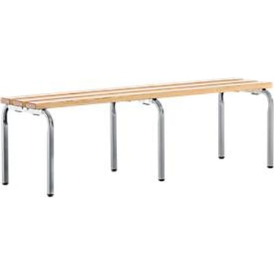 Zitbank - stapelbaar - L 1500 mm - blank aluminium
