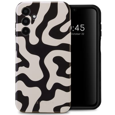 Selencia Hoesje - Geschikt voor Samsung Galaxy A15 (4G) / A15 (5G) - Backcover - Art Wave Black