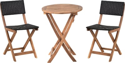 RIVAROTTA - Bistroset - Bruin/Zwart - Acaciahout