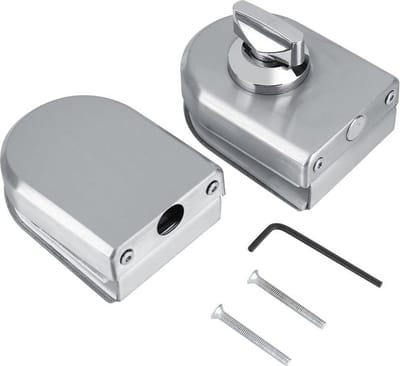 RVS Glas Deurslot Beveiligingsslot Rotary Knop Open-Sluiten 10-12mm voor Home Hotel Badkamer .