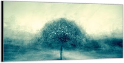 Dibond –Geverfde Boom– 200x100 Foto op Aluminium (Wanddecoratie van metaal)