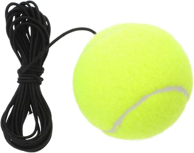 Tennis Trainingsbal - Bal met touw - Zelfstandig Trainen - Elastisch koord - 6.5 cm - Lichtgroen