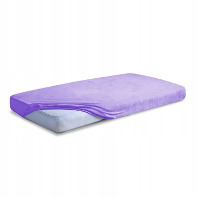 Fijne Frotte Hoeslaken met Elastiek 220x200cm Paars
