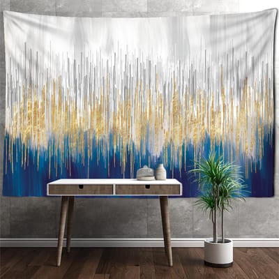 Moderne Persoonlijkheid Geometrisch Patroon Wandkleed Wanddecoratie 3D Tapijt Hippie Huis Wanddecoratie Achtergronddoek 95x70cm