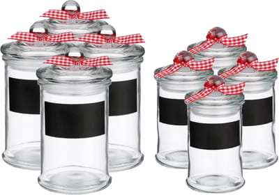 Secret de Gourmet Kruidenpotjes - krijtvlak - 8x stuks - 120ml/350ml