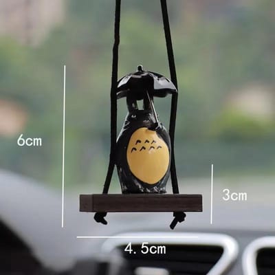 Cartoon Auto Hanger Totoro Schommel Genezend Pak Klassieke Leuke Cartoon Auto Accessoires Sieraden Cadeaus gray