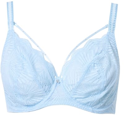TruYou - Dames - Beugelbeha afneembare sierbandjes zachte cups kant - Zacht lichtblauw - Maat 105C