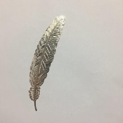 Knaak Boekenlegger Veer - Zilver - Metaal - Bedankt Cadeautje - Geluksbrenger