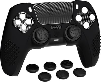 Siliconen Controller Hoes voor PS5 - Anti-slip & Schokbestendig met Duimgrepen en Stickers
