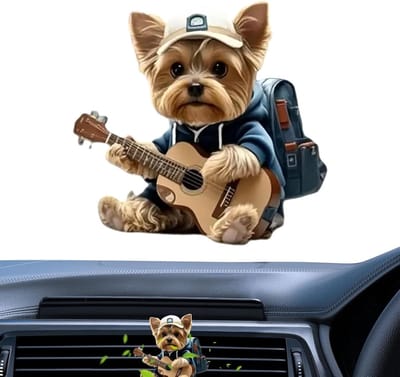 Honden Autoluchtverfrisser - Auto Ventilatie Clip - Auto Interieur Verfrissen - Plat Acryl Design - 6 x 4 cm - Transparant