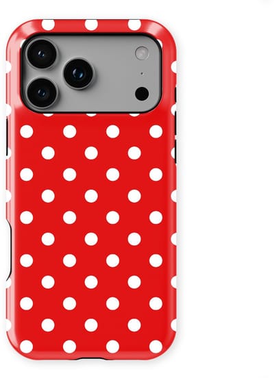 Polka Dots Hoesje geschikt voor iPhone 17 Pro | Geschikt Voor Mag | Stippen Design Backcover geschikt voor iPhone 17 Pro Classic Red