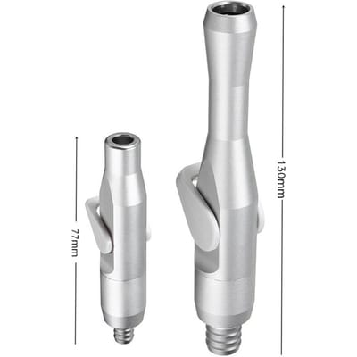 1/2 Pièces Éjecteur de Salive Démontable en Aluminium Forte Faible Aspiration Outil de Fauteuil Dentaire Ventouse Pivotante Fourniture Dentaire Universelle argenté