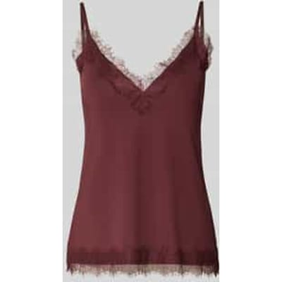 Regular fit blousetop met kant model 'T066-JersyLaceTp'