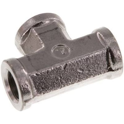 G 1/8'' RVS T-stuk 350 Bar - Hydrauliek - FL3T-F-S-018G