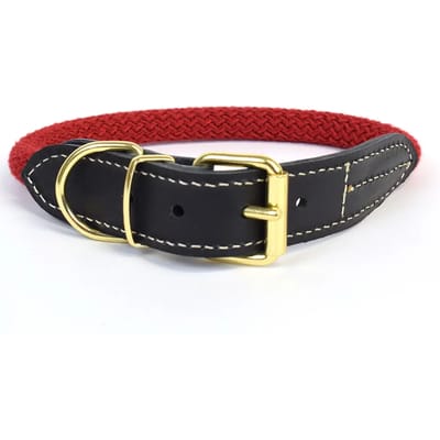 Duvoplus - Halsband Voor Dieren - Hond - Explor Forest Halsband Nylon M - 47-51cm/8mm Rood - 1st