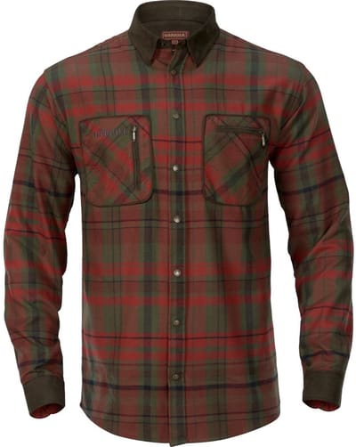 Härkila red autumn outdoorhemd jacht hemd flanelle hemd houthakkershemd maat S