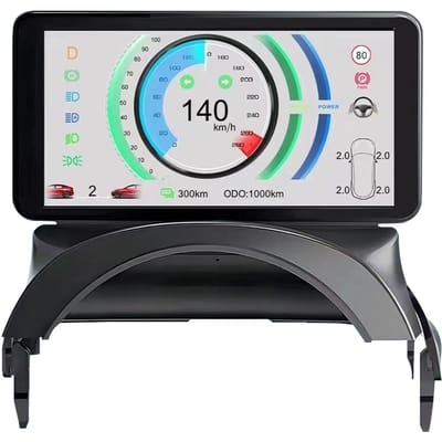 Affichage LCD HUD 5,5 pouces Affichage Numérique en Temps Réel Remplacement Multifonctionnel pour Tesla Model 3 Y pour Processeur AMD Ryzen gray