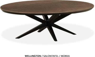 Maxfurn - Ovale salontafel | Zeer krasvast met verjongde rand| Kleur: Mokka
