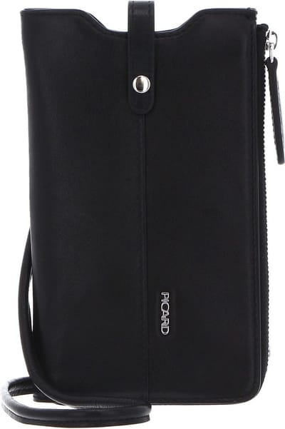 PICARD Leren Telefoontasje Schoudertas Spirit 1 Smartphone Bag Black Zwart