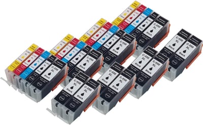 KATRIZ® huismerk inkt PGI550XL/CLI551XL ( 28 stuks) | voor Canon Pixma IP 7250/8750/ Pixma IX 6800/6850 /Pixma MG 5450 /5500/5550/ 5600 /5650 /5655/ 6300/6350 /6450/ 6600  /6650/7150/7550 / Pixma MX 725 / 925