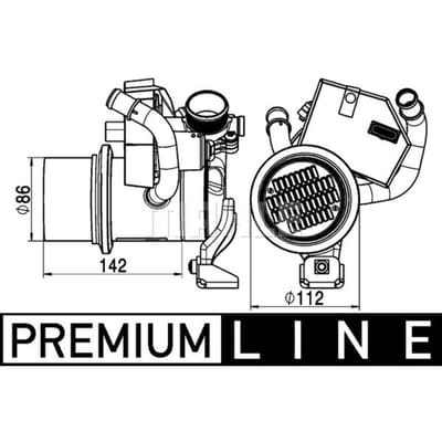 EGR-klep uitlaatgasRadiator MAHLE CE 5 000P