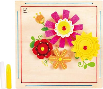 Houten Knutselset - Creatieve Set - Bloemen Maken - Met Houten Onderdelen - Meerkleurig