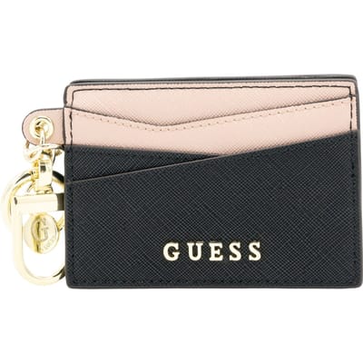 Guess Card Case Mirror Key Chain Dames Creditcardhouders - Zwart