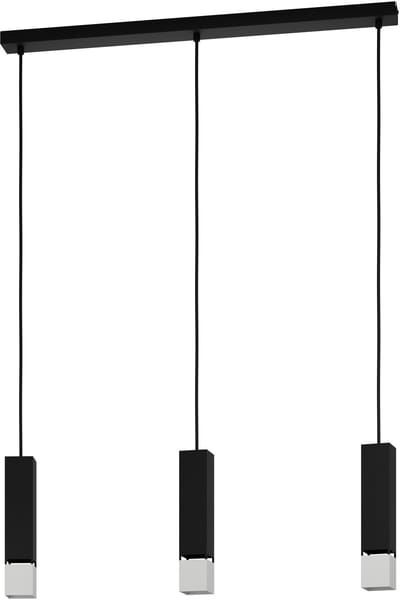 EGLO Butrano Hanglamp - GU10 - 77 cm - Zwart|Zilver