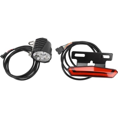 24?48V Elektrische Fiets Voorrem Achterlicht LED Hoge Helderheid Fietsverlichtingsset voor Elektrische Scooter black