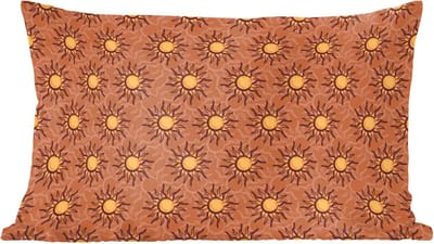 Sierkussens - Kussentjes Woonkamer - 60x40 cm - Kust - Zonnig - Bruin - Oranje