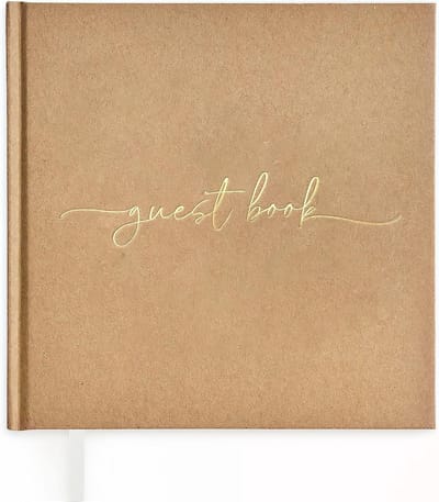 Thijox - Plantvibes Gastenboek Bruiloft, 72 Pagina's, Premium Dik Papier, Vintage Stijl met Gouden Titel, Ideaal voor Bruiloften, Jubilea, Verjaardage
