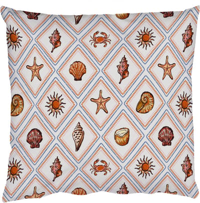 Sierkussens - Kussentjes Woonkamer - 50x50 cm - Kust - Zee - Kokosnoot- Schelp