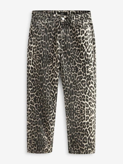Next - Dames - Straight Leg Jeans - Dierenprint