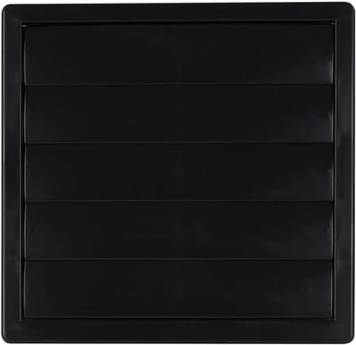 Ventilatierooster met insectennet - Afsluitrooster ventilatie - Ventilatie en ontluchting - Beweegbare lamellen insectenwering - Ø 120 mm - Antraciet/grafiet