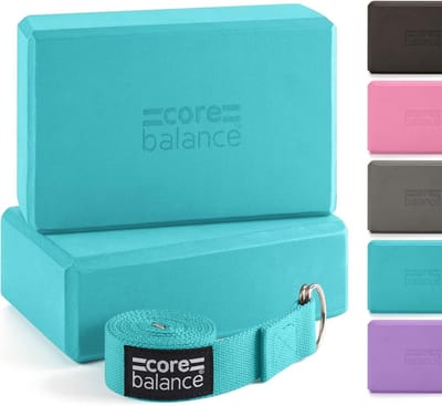 EVA Schuim Baksteen Met D Ring Stretch Riem - Yoga Blok Set