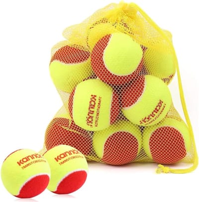 Tennisballen voor Beginners met Draagtas - Rode Trainingsballen met 75% Verminderde Druk voor Kinderen en Honden