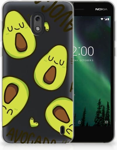 Nokia 2 Telefoonhoesje met Naam Avocado Singing