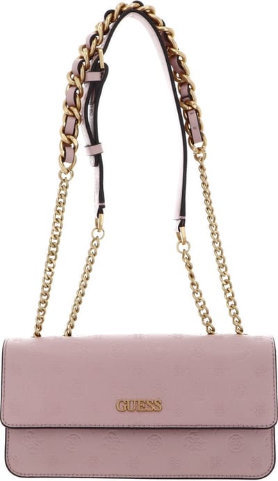 GUESS Schoudertas Geva Convertible Flap Crossbody Bag Rose Logo Roze