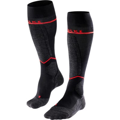 FALKE SK4 met compressie wol functioneel materiaal compressie skisokken dames zwart - maat 39-40