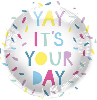 Folat - Folieballon 'Yay It's Your Day' - 45 cm