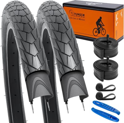2x Fietsband en Binnenband Set - 26 Inch x 2.0 (50-559) - Lekvrij Nylon Profiel - AV 32mm Ventiel