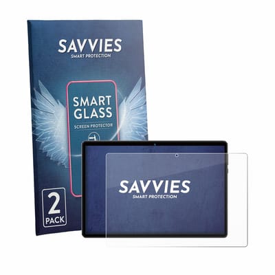 2 Stuks Savvies Screenprotector - geschikt voor fezawio F11 10.1" - beschermfolie glas transparant
